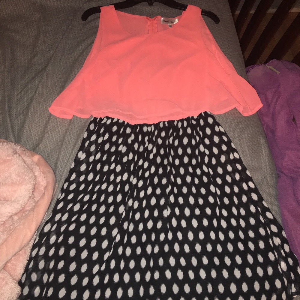 Cute pink pok-a-dot dress